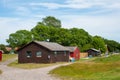 FishermanÃ¢â¬â¢s sheds in Denmark Royalty Free Stock Photo